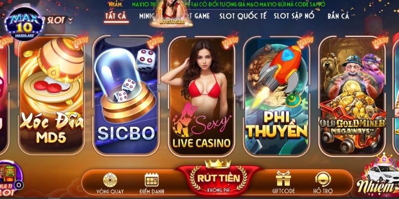 Khám phá sảnh Casino MAX10