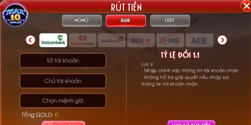 rut tien max10 luu y quan trong Những lưu ý quan trọng khi rút tiền MAX10